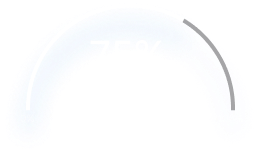 This image displays a progress gauge indicating a 75% daily energy saving, likely showing the energy efficiency or savings achieved through a solar energy system or another sustainable energy solution.